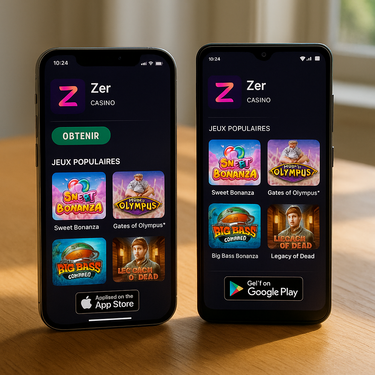 Zer Casino - Applications Mobiles - iOS et Android