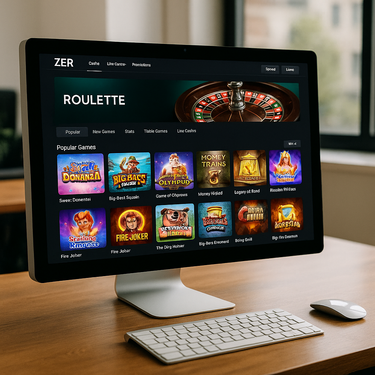 Zer Casino - Interface Desktop - Design Intuitif